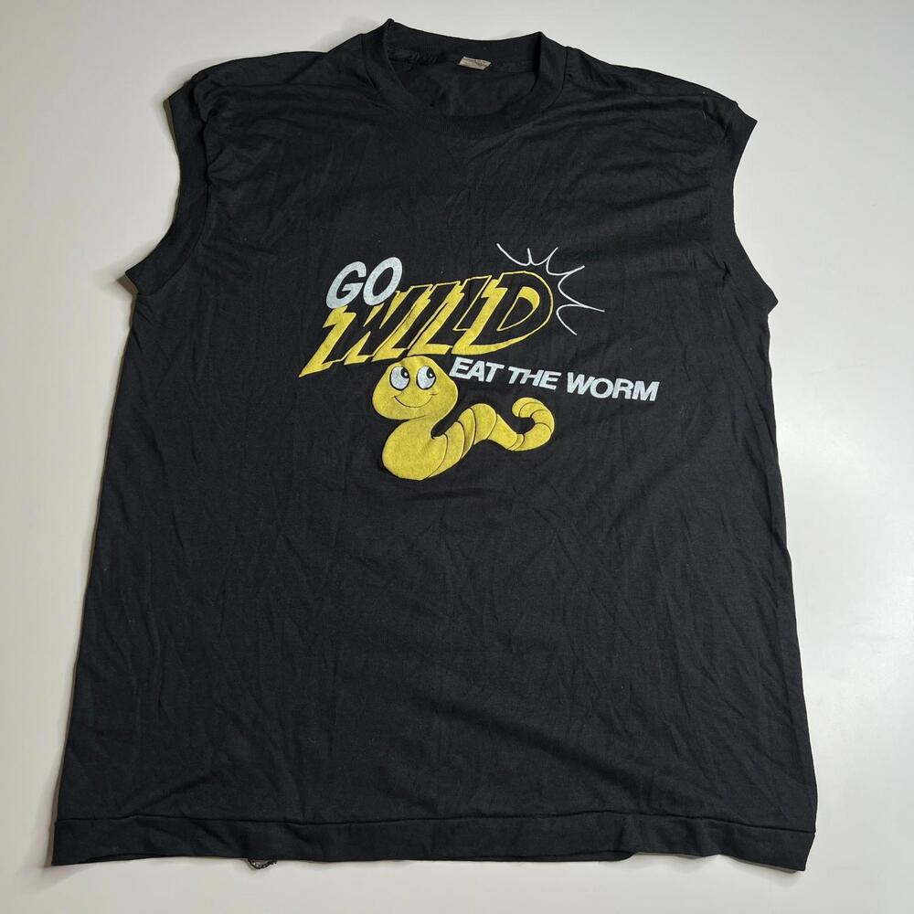 80s Vintage Monte Alban Mezcal Eat The Worm T-Shirt Vtg Tee XL USA Guns N Roses